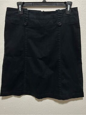 Aventura Organic Cotton Skirt Size 4 Black Slow Fashion Minimalist Classic